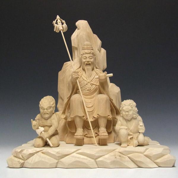 役行者像前鬼後鬼セット高さ35cm 楠製木彫り仏像役小角 Buyee 日本代购平台 产品购物网站大全 Buyee一站式代购bot Online
