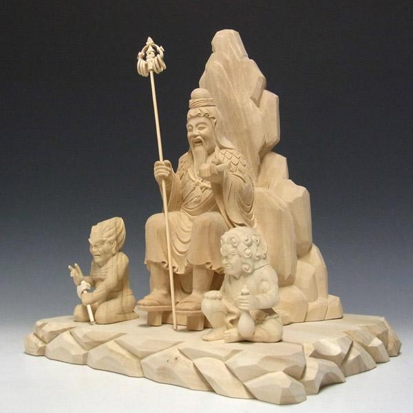 役行者像前鬼後鬼セット高さ35cm 楠製木彫り仏像役小角 Buyee 日本代购平台 产品购物网站大全 Buyee一站式代购bot Online