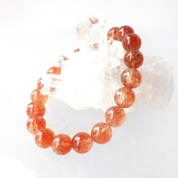 サンストーン ブレスレット 10mm玉 タンザニア産 天然石