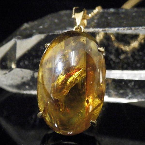 天然石　スフェーン使用　ペンダントトップ スフェーン k18 ペンダントトップ 8.23ct パキスタン産 天然石