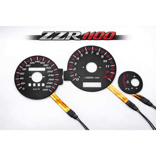 ELメーター　ZZR1100　黒　C型　320km  台湾製　ZZR-1100　黒　カワサキ　320ｋｍ　ＺＺＲ