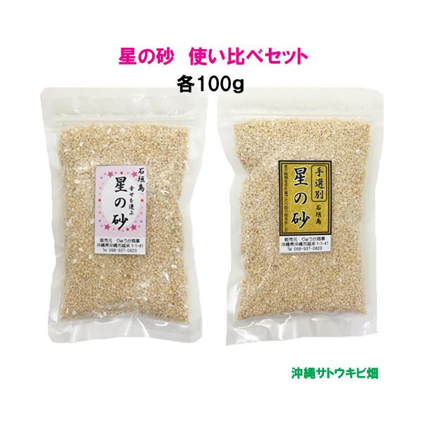 沖縄　石垣島　星の砂(星砂)使い比べセット　100g×2