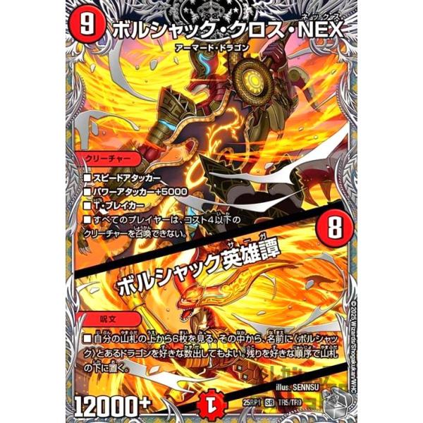 デュエルマスターズ　ボルシャック・クロス・NEX　初期シク　ARS鑑定:9 ボルシャック・クロス・NEX/ボルシャック英雄譚(SR)(TR5/TR9) デュエル
