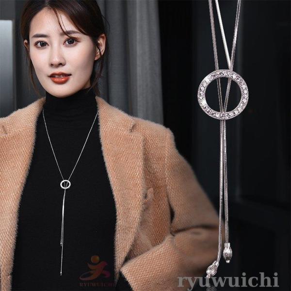 ☆ ロングネックレス ギフト 女性 プレゼント レディース ンストーン  