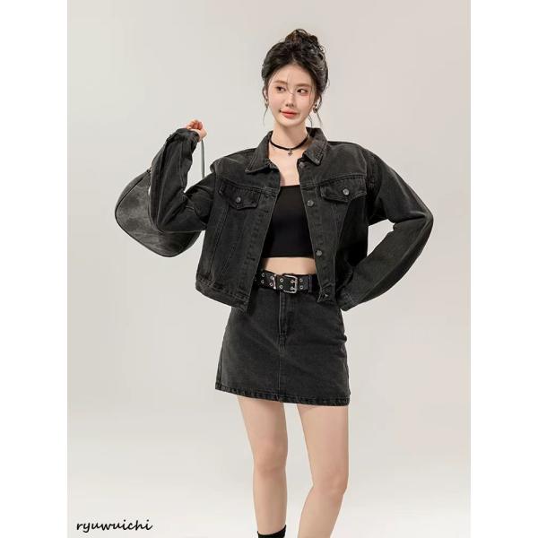 セットアップ レディース 春夏 カジュアル 20代 30代 40代 50代 韓国風 上下セット デニムジャケット デニムスカート ショート 大きいサイズ おしゃれ 着痩せ ryuwuichi_ry1020-lpnsm2228
