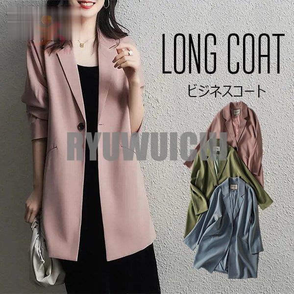 ステンカラーコート レディース ロング丈 ジャケット テーラードコート ビジネスコート スーツコート 羽織 韓国 細身 ブランド 大きいサイズ 通勤 仕事 秋冬 Ry10 Lpnsm2439 龍一ストア 通販 Yahoo ショッピング