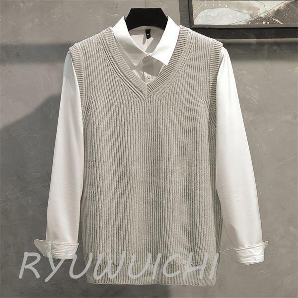 ニットベスト メンズ ベスト ニット ジレ スクール ニットベスト メンズ ベスト ニット ジレ カジュアル ビジネス Vネック ちょっき おしゃれ Ry1103 Ntmy2 龍一ストア 通販 Yahoo ショッピング