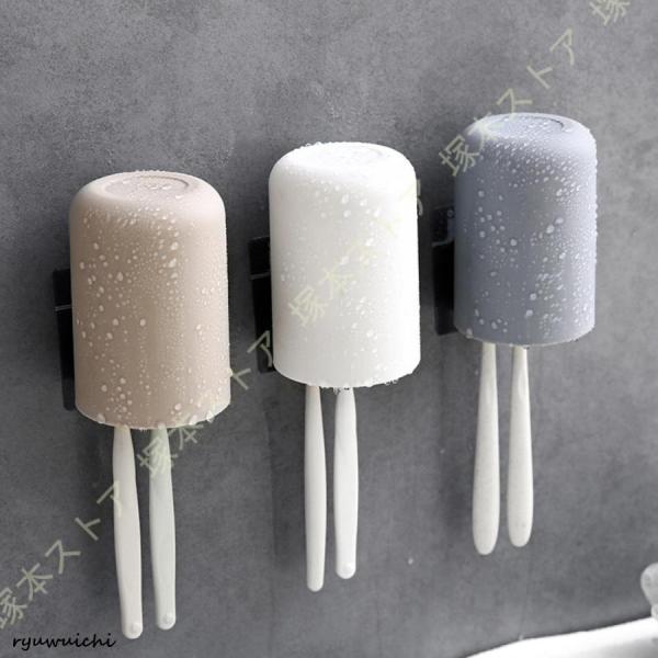 商品の説明製品サイズ おおよそ：歯ブラシホルダー=4*6*7cm(コップ 付き)。歯磨きコップ=7*11cm。吸盤壁掛け式 吸盤がついているため、壁面には傷つけることなく設置できます。場所をとらず、省スペースで使えるため大変便利です。強力な...