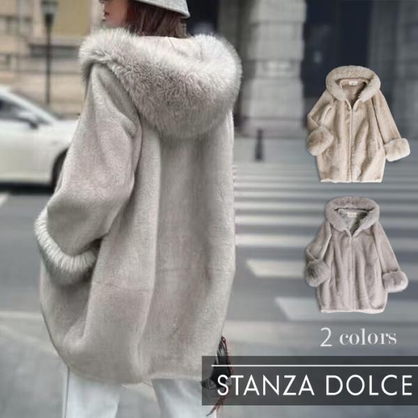 一部予約販売中】 エコファー コート アウター レディース ファー