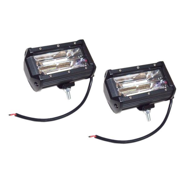 72W LED作業灯 白 2個セット 12V/24V/72W LED ワークライト 作業灯