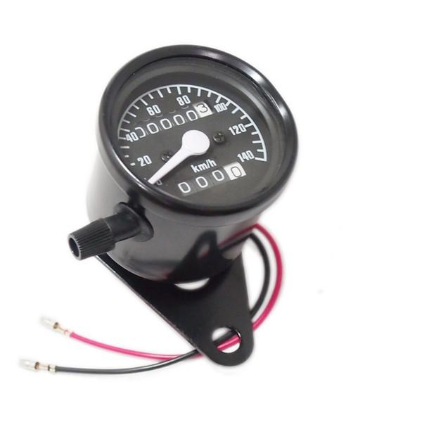 互換品】 シンプル 機械式 ミニ スピードメーター 黒ボディ 4ストミニ