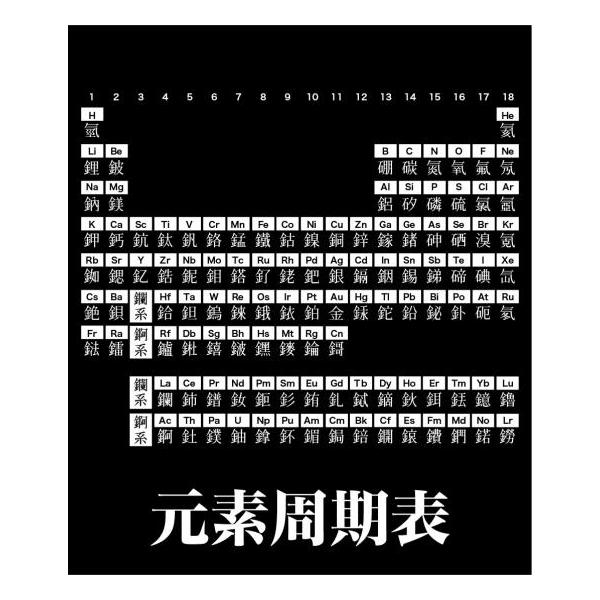 化学tシャツ漢字元素周期表 黒 Buyee 日本代购平台 产品购物网站大全 Buyee一站式代购bot Online