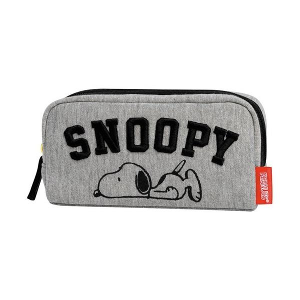 スヌーピー 刺繍ペンポーチ グレー 129 カミオジャパン ペンポーチ 筆箱 Snoopy ピーナッツ 129 城下文化堂yahoo店 通販 Yahoo ショッピング