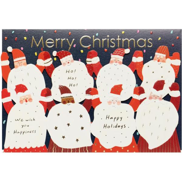 ★オーダー受付中★クリスマスカード3枚セット④★グリーティングカード★ダイカット s-bunkadou_yd-30