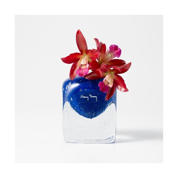 HenryDean ヘンリーディーン V.Cube キューブ アドミラル ガラス花瓶