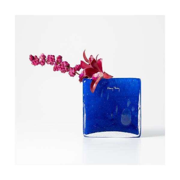 HenryDean ヘンリーディーン スクエアXS アドミラル ガラス花瓶 花器