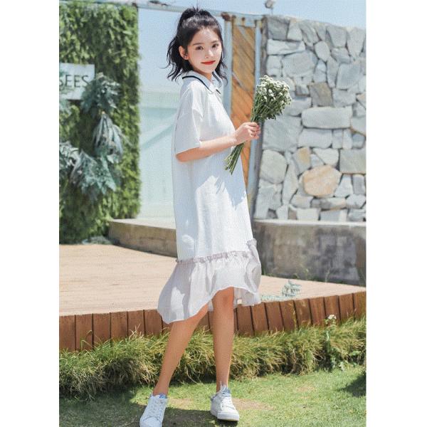 ワンピース 夏 ロング スカート きれいめ Tシャツ フレア 夏服 レディース おしゃれ かわいい ティーンズファッション 中学生 女子 私服 韓国 D031 S Conny 通販 Yahoo ショッピング