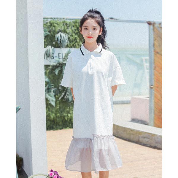 ワンピース 夏 ロング スカート きれいめ Tシャツ フレア 夏服 レディース おしゃれ かわいい ティーンズファッション 中学生 女子 私服 韓国 D031 S Conny 通販 Yahoo ショッピング