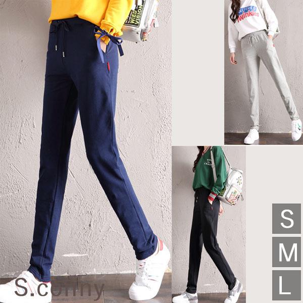 パンツ レディース 秋 ボトムス スウェット スキニー おしゃれ かわいい ティーンズファッション 中学生 高校生 女子 私服 韓国 P025 S Conny 通販 Yahoo ショッピング