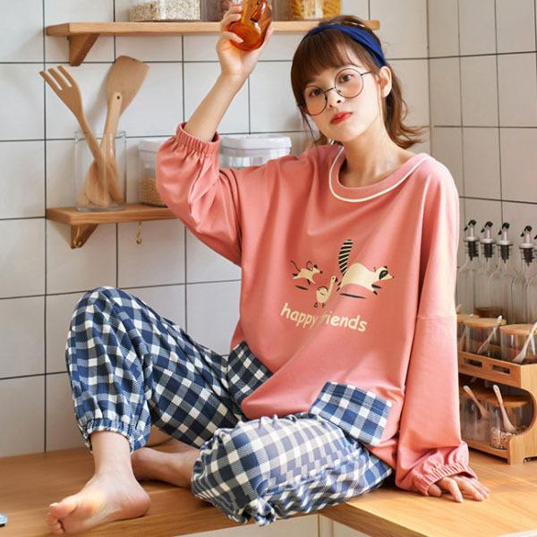 パジャマ ルームウェア レディース 長袖 秋 かわいい キッズ ジュニア 子ども用 女の子10代 代 中学生 高校生 ティーンズファッション R001 S Conny 通販 Yahoo ショッピング