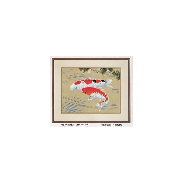 刺繍画　「鯉」 Amazon | Musenr クロスステッチキット浮世絵鯉の模様緋鯉風水の
