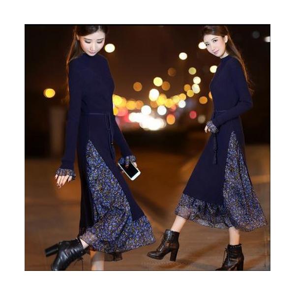 花柄ワンピース ロング レトロ マキシ丈 長袖 シフォン 秋冬 黒 赤 デート 秋 40代 Aライン 服 レディース Cr0429 Buyee Buyee Japanese Proxy Service Buy From Japan Bot Online