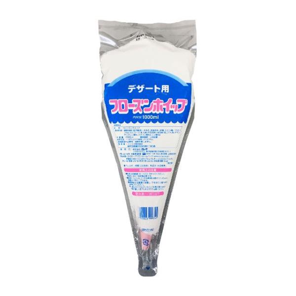 ※20本まで1個口分の送料で発送可能です。ふわっとした口どけのデザートむけホイップです。冷蔵庫で2〜3時間解凍後、使用下さい。内容量：1000ml原材料：植物油脂、水あめ、脱脂粉乳、砂糖、ぶどう糖、カゼインナトリウム、セルロース、乳化剤、安...