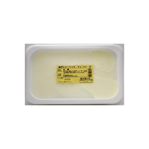 [冷凍] めいらく 業務用 柚子シャーベット 2L×6個（1ケース）  ゆず