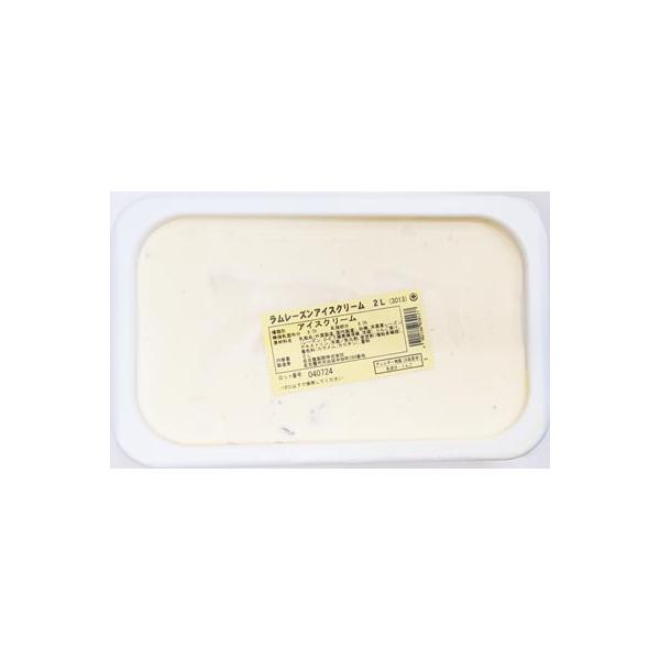 [冷凍] めいらく 業務用 ラムレーズンアイスクリーム 2L×6個（1ケース）