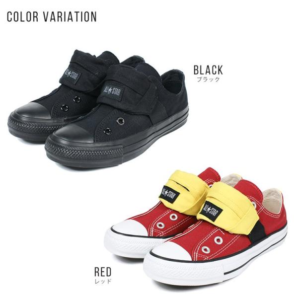 正規取扱店 コンバース スリッポン レディース メンズ スニーカー ジュニア シューズ 女の子 紐なしスニーカー レッド 男の子 黒 赤 ブラック キャンバス