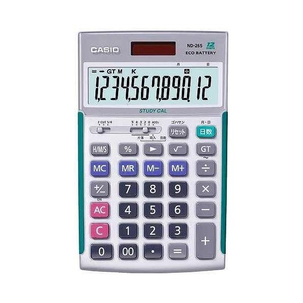 他サイト： ＮＤ-２６Ｓ プロ用実務電卓 CASIO製 ソフトケース付 日本電卓技能検定協会推奨電卓 簿記検定推奨品の商品画像