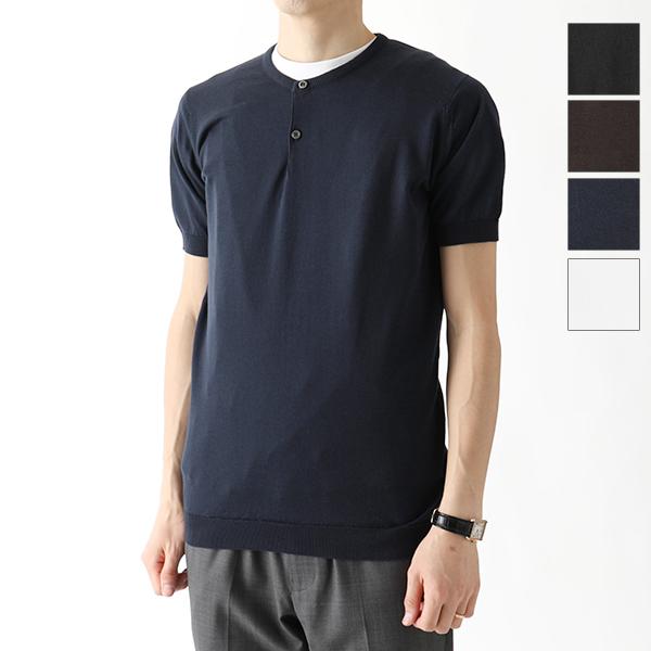 John Smedley ジョンスメドレー Bennett Standard Fit カラー4色 ヘンリーネック 半袖 ニット セーター コットンニット メンズ インポートセレクト Musee 通販 Yahoo ショッピング