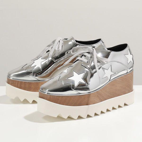 STELLA McCARTNEY ステラマッカートニー 363998 W0ZR5 インジウム ELYSE エリス プラットフォーム スター シューズ 厚底 シャークソール 靴 STELLA McCARTNEY ステラマッカートニー 363998 W0ZR5 インジウム ELYSE エリス プラットフォーム スター シューズ 厚底 シャークソール 靴