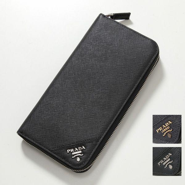 PRADA（プラダ） 長財布 2ML317 QME メンズ レザー ラウンドファスナー