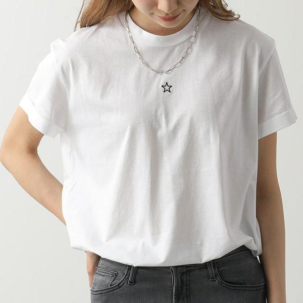 STELLA McCARTNEY ステラマッカートニー Tシャツ 457142 SIW20 レディース ミニスター刺繍 クルーネック 半袖 カットソー  コットン 9000