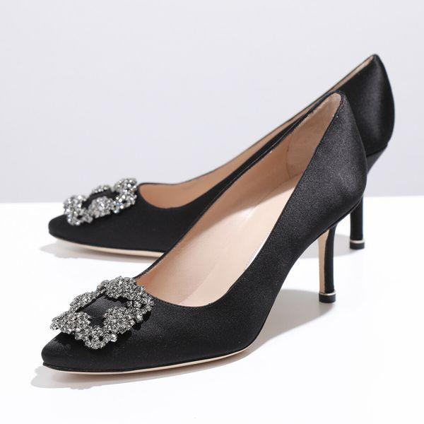 MANOLO BLAHNIK マノロブラニク パンプス HANGISI FMC SATIN 