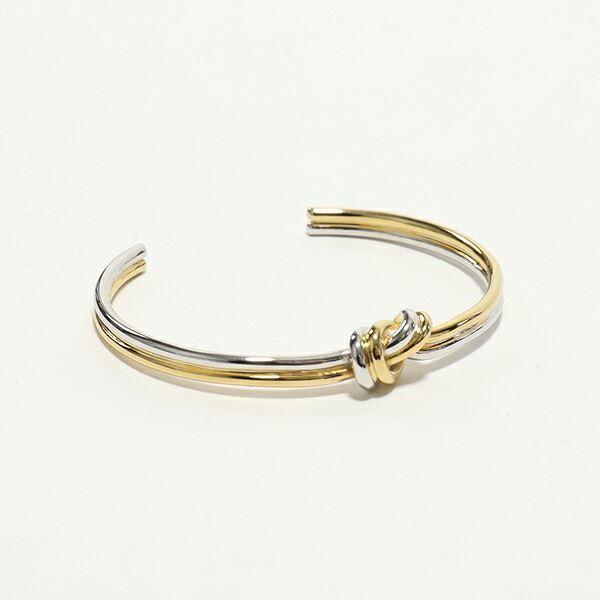 CELINE セリーヌ 46P446BIG.35GS Double Bracelet Knot ノット ダブル ブレスレット ブラス バングル  Gold-Silver レディース