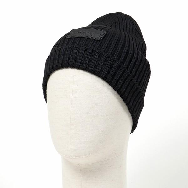 Prada プラダ Umd429 U97 F0002 ウール ニット帽 ニットキャップ リブ 帽子 ビーニー Nero メンズ Jsonic Ca