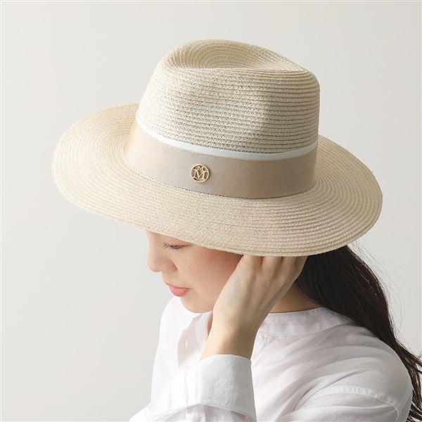 Maison Michel メゾンミッシェル 1002049001 HENRIETTA HAT ストロー ハット 中折れ帽 帽子  NaturalBeige レディース