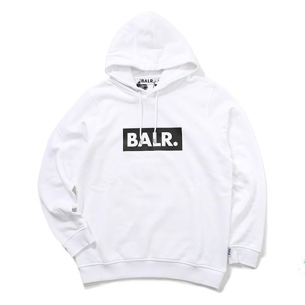 Balr ボーラー Club Hoodie スウェット プルオーバー パーカー 裏起毛 中古 訳有 ホワイト メンズ