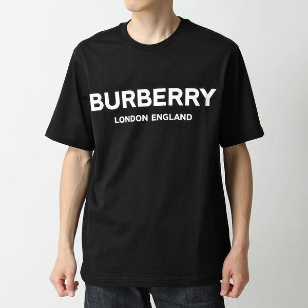 BURBERRY バーバリー 8026016 LETCHFORD クルーネック 半袖 Tシャツ カットソー ロゴT プリント BLACK メンズ