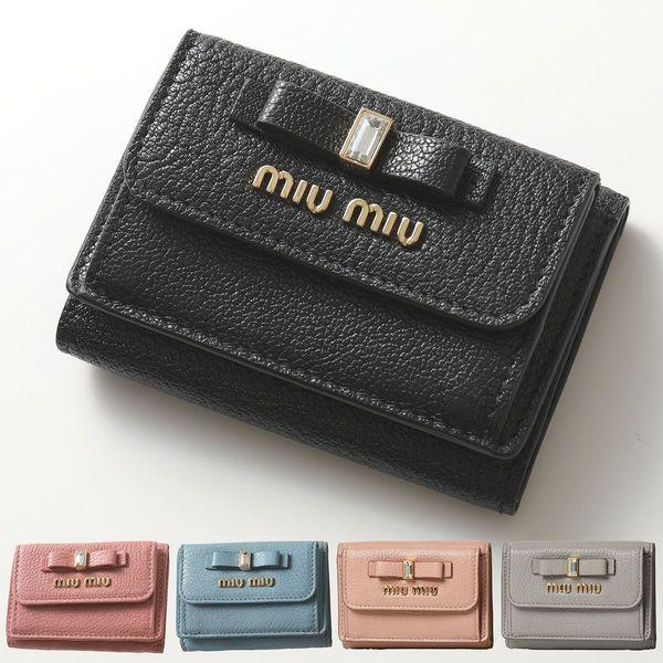 miu MIUMIU ミュウミュウ 三つ折り財布 カラー5色 レディース miu MIUMIU ミュウミュウ 三つ折り財布 カラー5色 レディース
