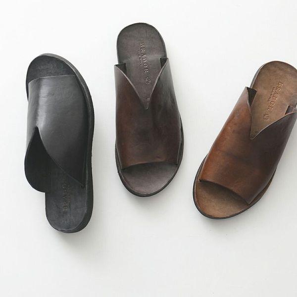 お値下げ⭐︎BRADOR レザー フラットサンダル BRADOR ブラドール フラットサンダル 34571 レディース レザー