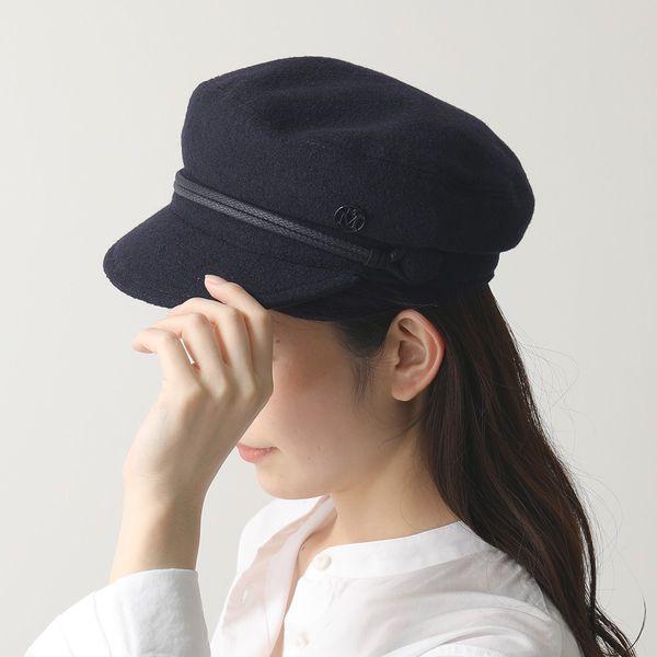 Maison Michel メゾンミッシェル 2213033002 NEW ABBY HAT 19PF TM ニュー アビー ウール キャスケット  キャップ 帽子 NAVY レディース