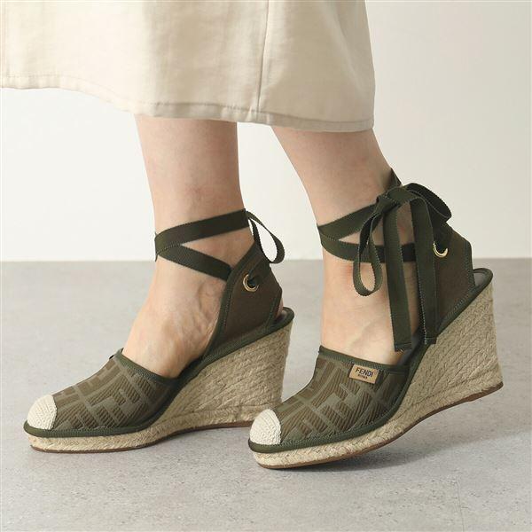 Fendi フェンディ 8v7072 Abn2 Zeppa エスパドリーユ リボン Ff ズッカ柄 サンダル ジュート レースアップ F16yy Amazzonia 靴 レディース インポートセレクト Musee 通販 Yahoo ショッピング