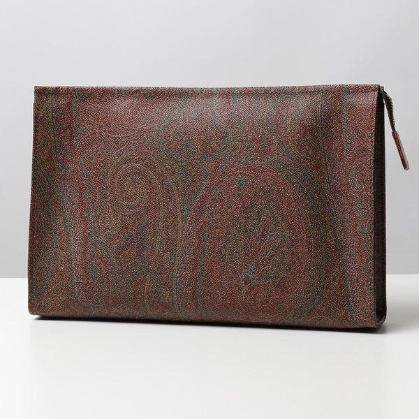 ETRO エトロ 00053 8007 クラッチバッグ PVC ペイズリー柄 セカンド 