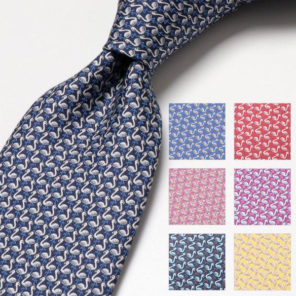 FERRAGAMO（フェラガモ） ネクタイ 35 0346 メンズ フラミンゴ シルク