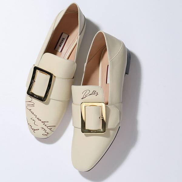 Bally BALLY バリー JANELLE WRITE 08 レザー スリッポン ローファー 