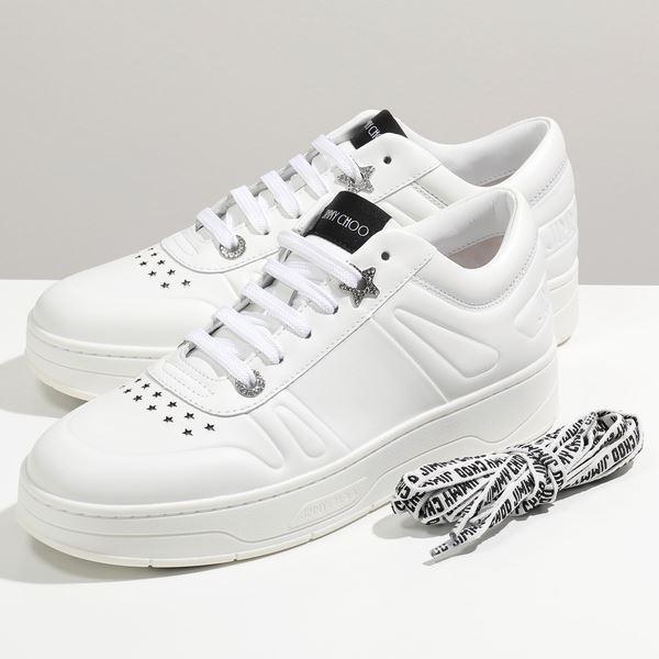 Jimmy Choo ジミーチュウ HAWAII/F ハワイ レースアップ スニーカー レザー ローカット スター WHITE レディース