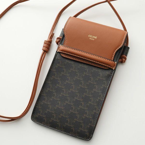 CELINE セリーヌ 10G332CQD.04LU Phone pouch with Flap レザー CELINE セリーヌ 10G332CQD.04LU Phone pouch with Flap レザー
